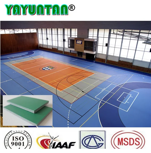 Antislip new type pp  standard sizes rubber outdoor sports court badminton flooring mat