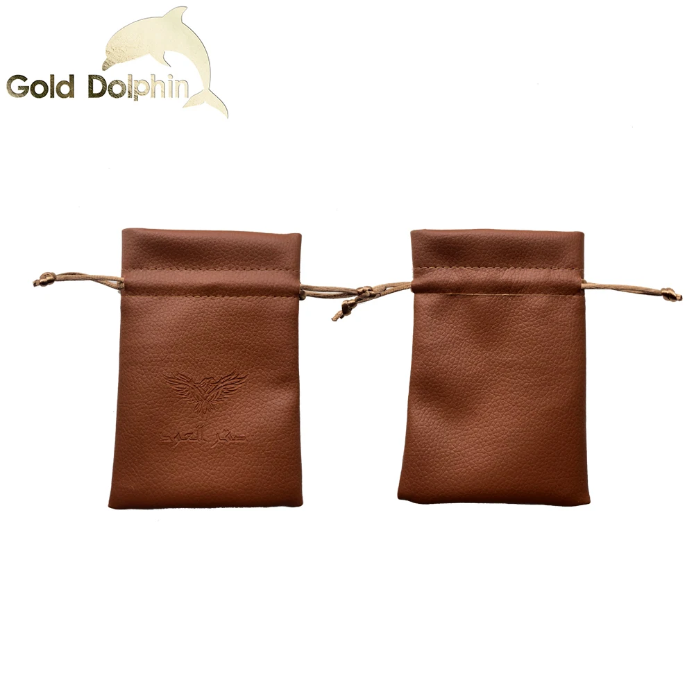 PU leather jewelry bag pouch with drawstring