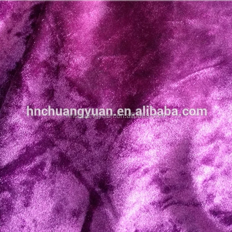 China 92% Polyester 8% spandex Fabric ice crushed Velvet Fabric for Dress