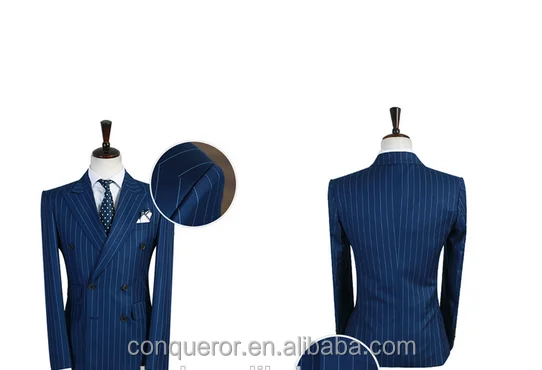 Мужские костюмы в текстильную полоску ручной работы на заказ, современные мужские костюмы темно-синего цвета