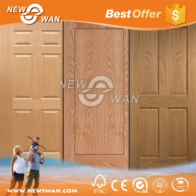 
Wood Veneer HDF Moulded Door Skin Price / White Wooden Door 