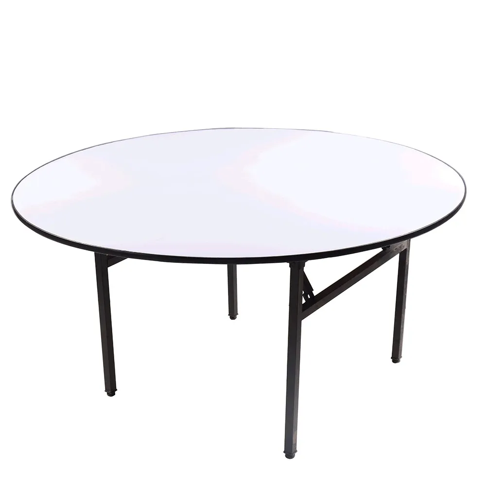 Mesas Redondas Table Wooden Pliante Home Furniture Metal Iron Foldable Dining Table Modern Contemporary Picnic Folding Table