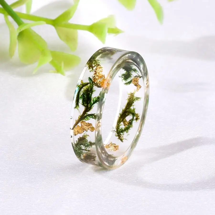  Новинка 2018 кольцо с натуральным сухим цветком секретным лесом деревянное