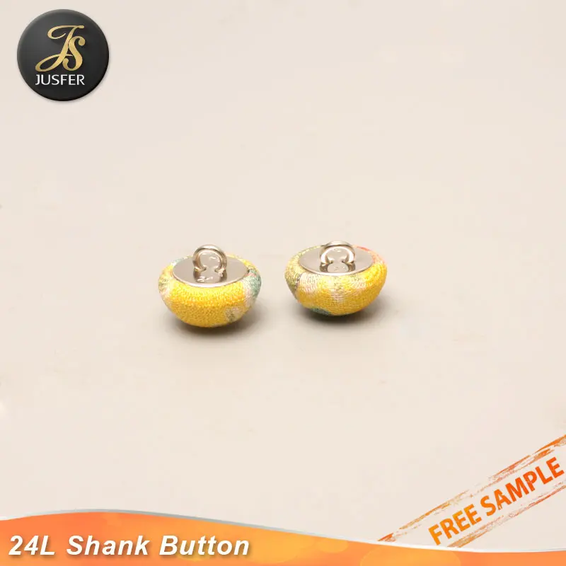 color fabric wire shank buttons with ball top