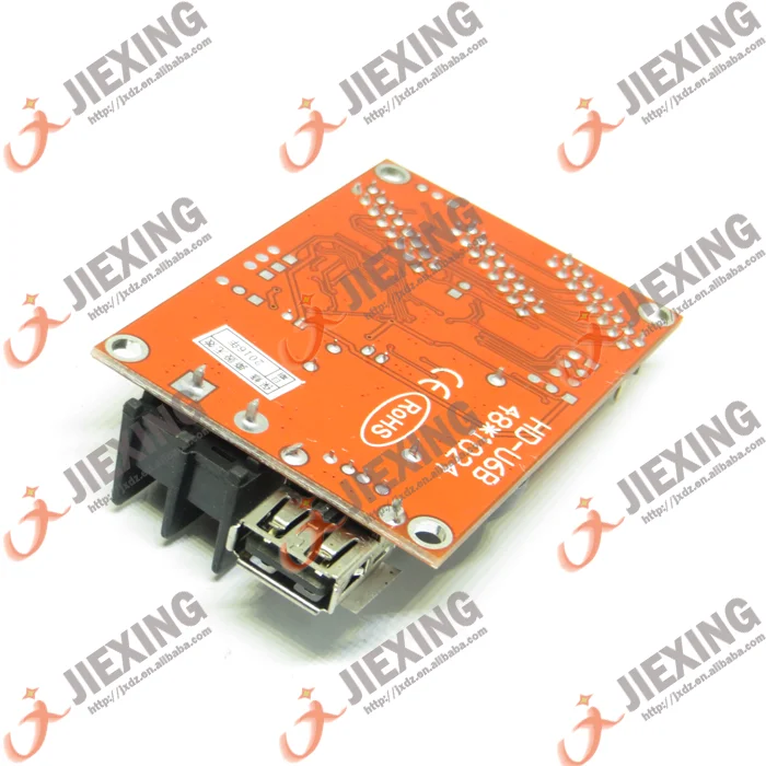 LED controller card HD-A40K 48*1024 pixel HD-U6B single/dual color controller p10 outdoor led sign board message sign diy kit