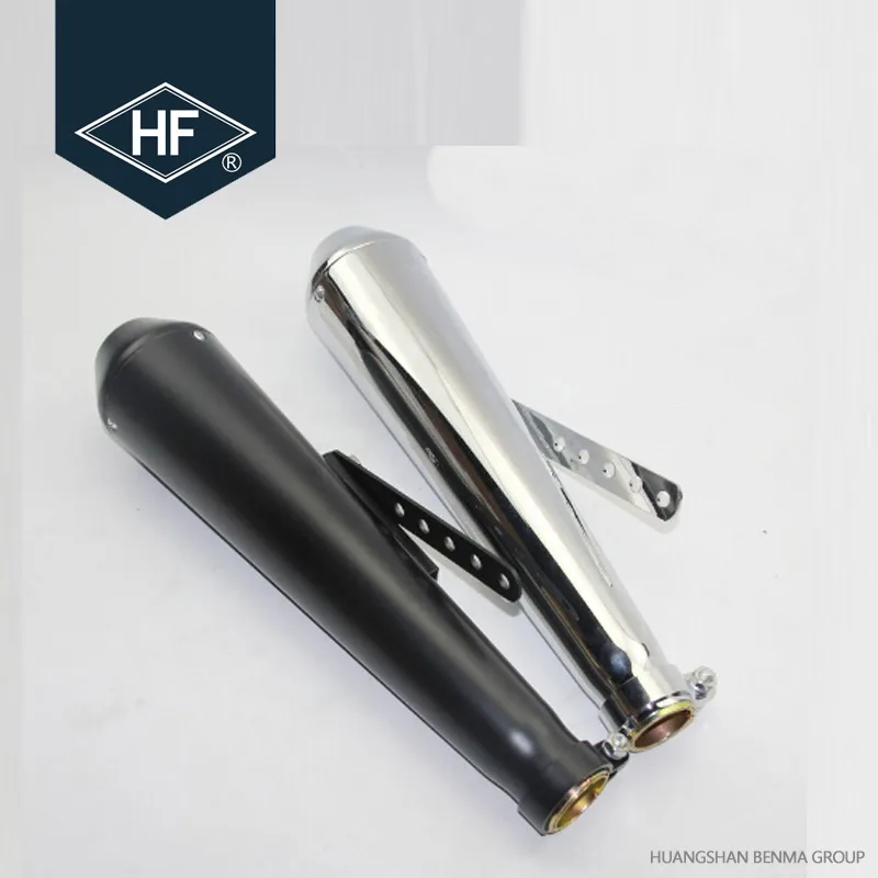 Factory Sell Aluminum 38-45mm Universal Cafe Racer CG Scooter Racing Motorcycle Exhaust Muffler