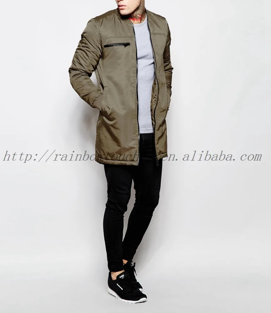 OEM China Winter Back Open Longline Parka Jacket With Zipper