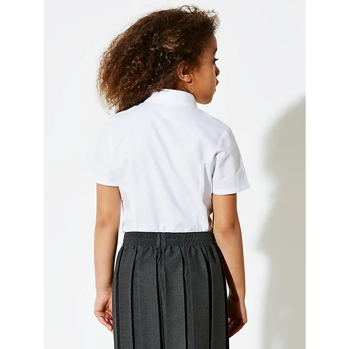 SU-K18 school uniform shirts 100% cotton white shirt for girls