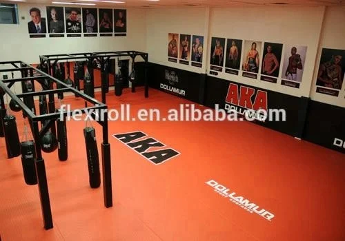 Hot sale Flexi Roll UWW wrestling floor mat/ Dollamur Rolling kickboxing Mat