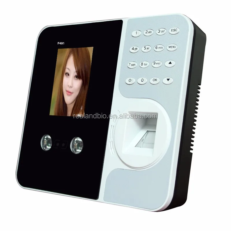 F491 Realand facial recognition time recorder with fingerprint sensor