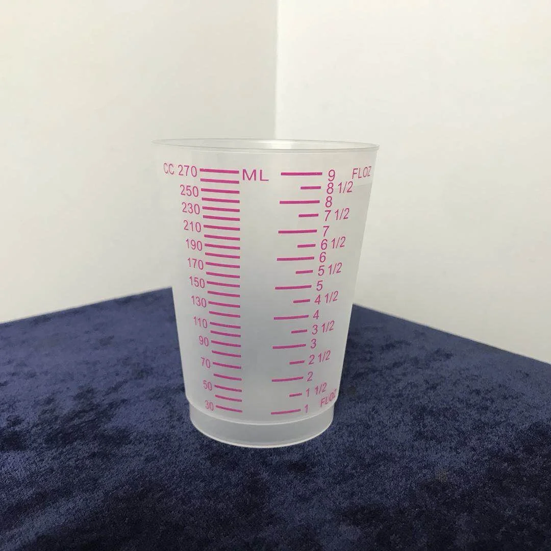 
300ml 10oz disposable plastic graduated cups (pet measuring cups) 