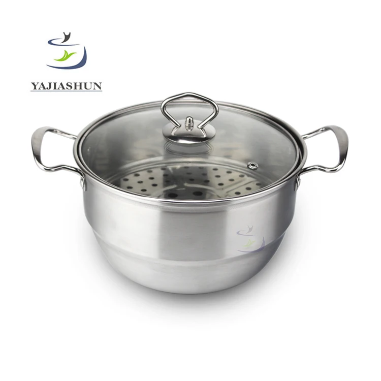 Good Quality Cheap Stainless Steel Soup Pot Belly Stock Pot Belly Cookware With Steamer