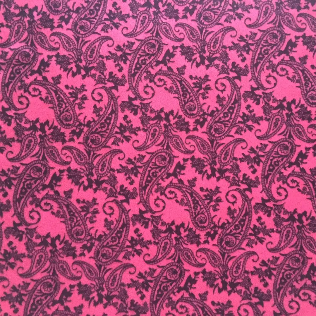 Cashmere Fabric  Flocking Printing For Lady Jacket