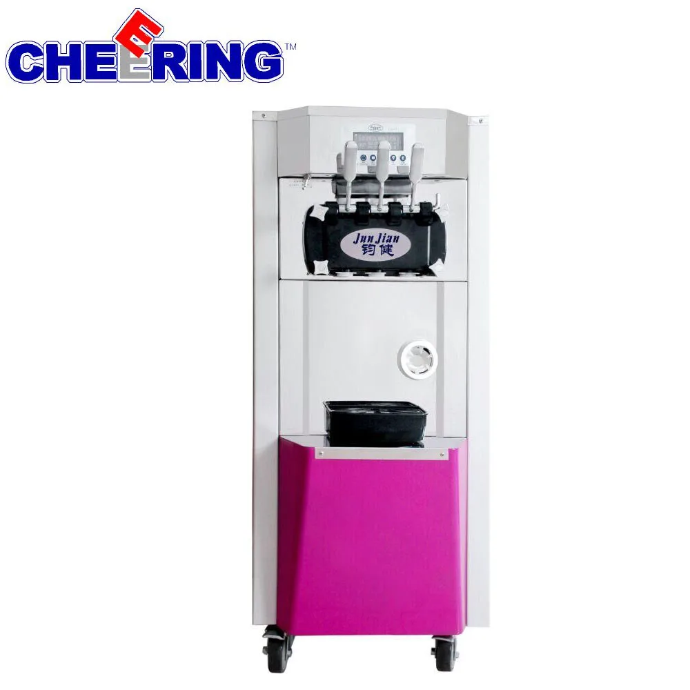 Mobile pre-cooling soft-serve ice cream making machine