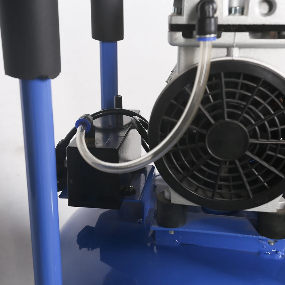 Best design upright stand up vertical mini small quiet silent oilless oil-free dental medical air compressor