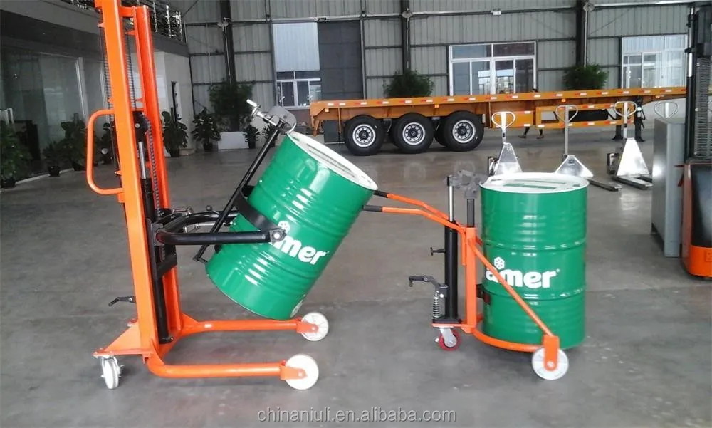 300kg Oil Drum Stacker Hand Hydraulic drum truck