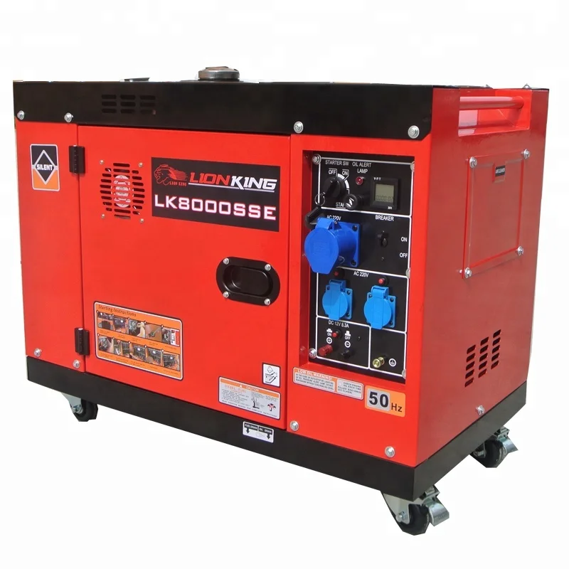 Air Cooled Portable 8kVA Silent Diesel Generator for Home Use