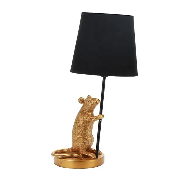 indoor animal mouse  resin table lamp and table light shade