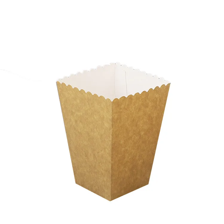 China factory food packing box high grade recycled popcorn packaging hardcover custom print popcorn box wholesale