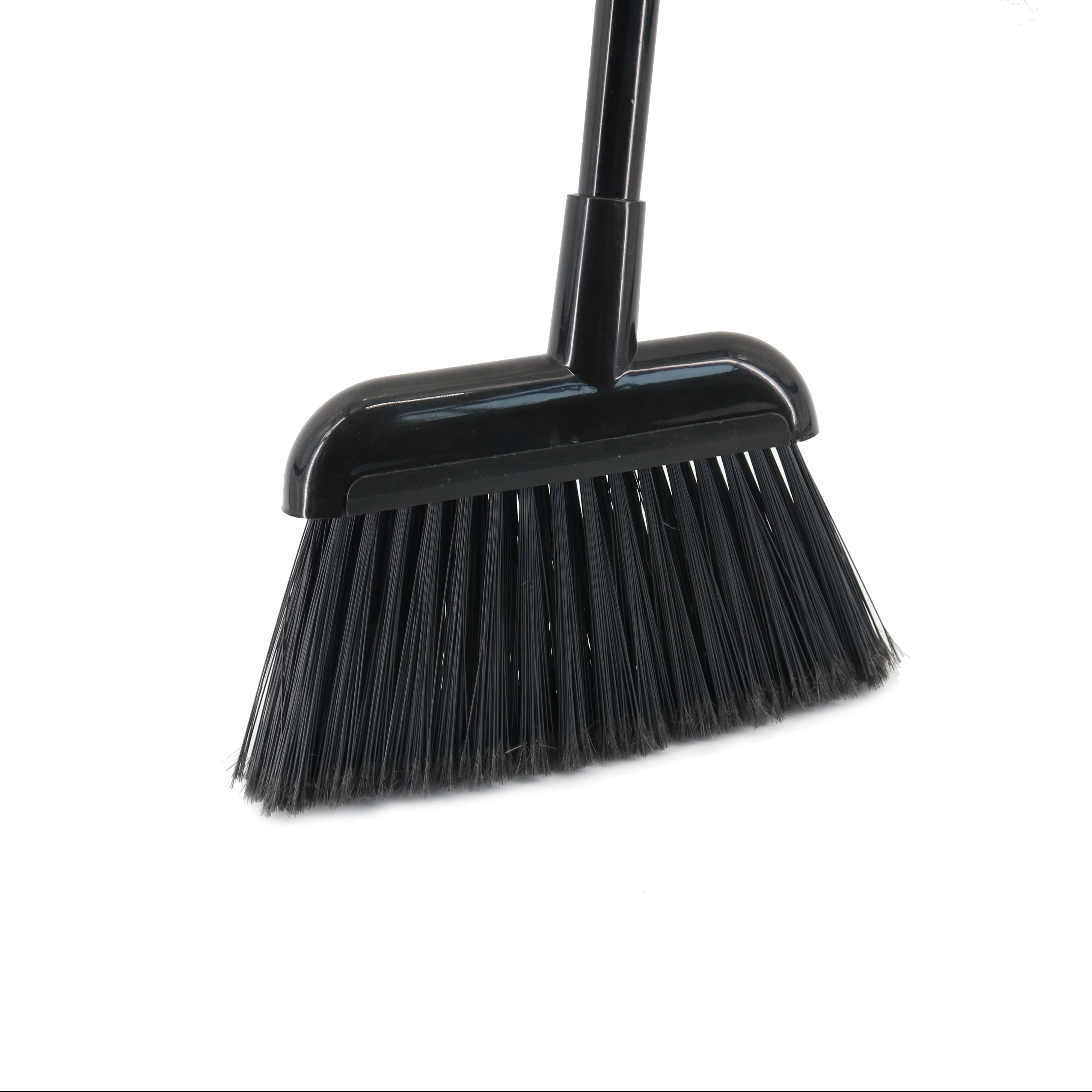 Classical Home Cleaning Broom Foldable, Black Windproof Broom Plastic Dustpan