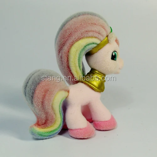 
 Конский игрушечный пони, с флокированием, милые и детские игрушки  