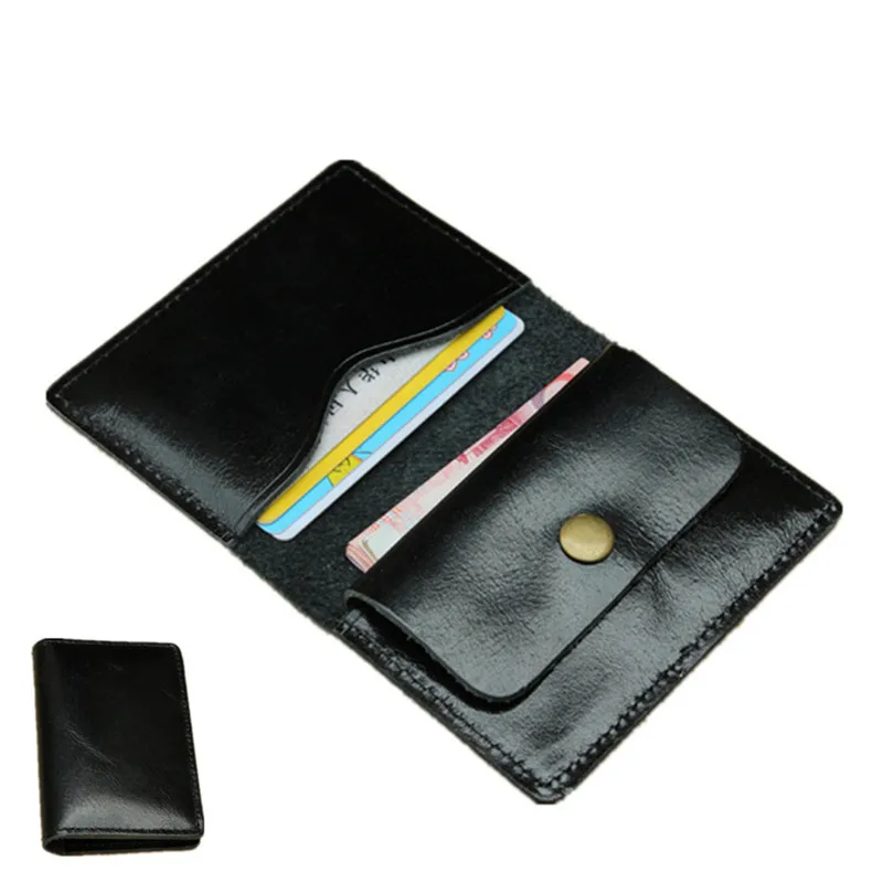Unisex Mini Cow Leather Coin Purse Wallets Men Clutch Purses Women Slim Credit Card Holder Wallet Housekeeper Money Bag