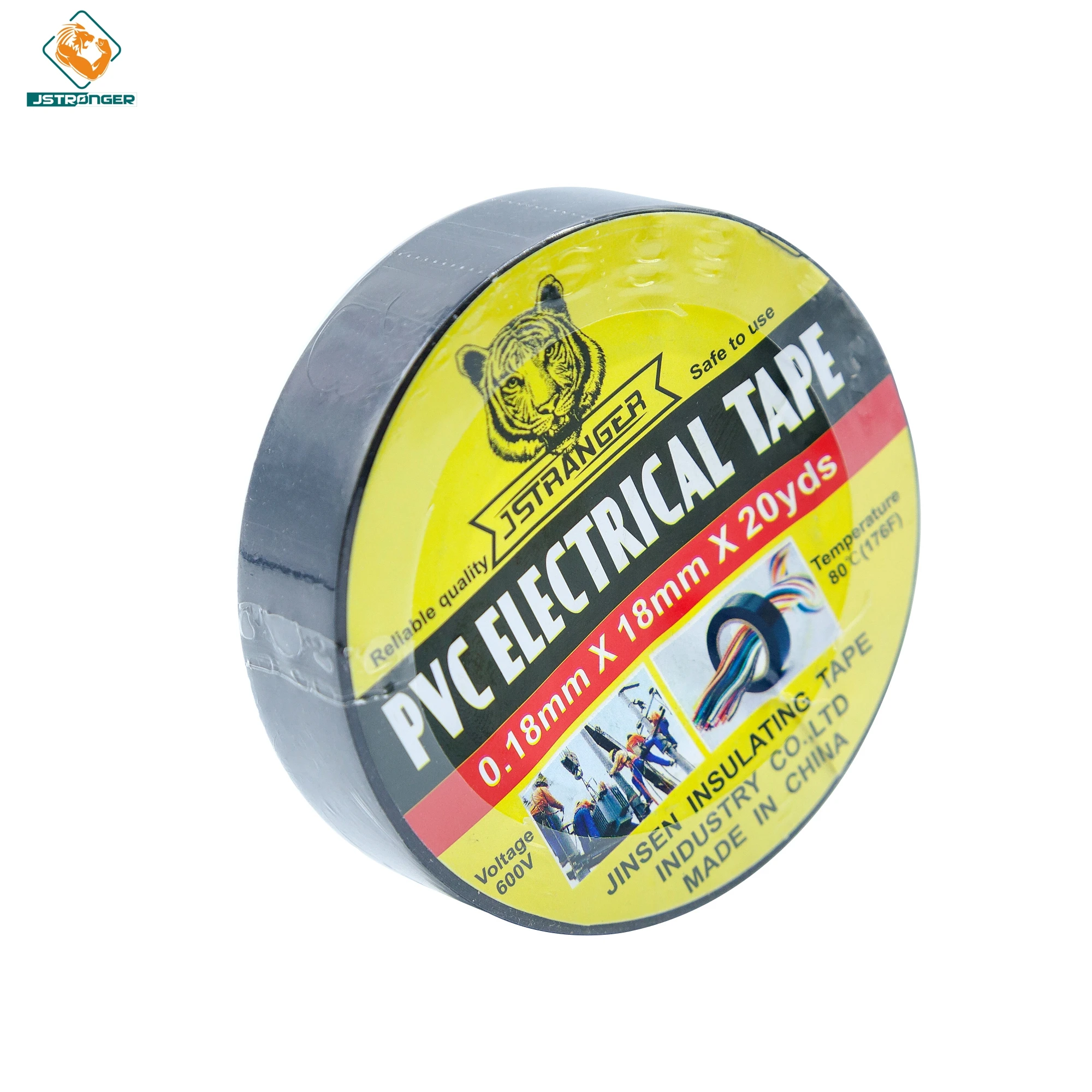 Good China supplier hot sale Heat Resistant colorful electrically conductive adhesive  warning  electrical tape roll