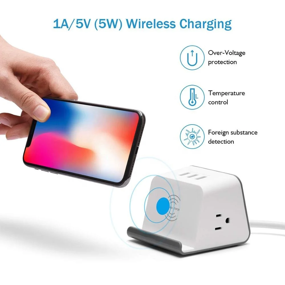 США куб портативный розетка от перенапряжения переменного тока для рабочего стола беспроводной смарт-удлинитель с usb зарядная станция