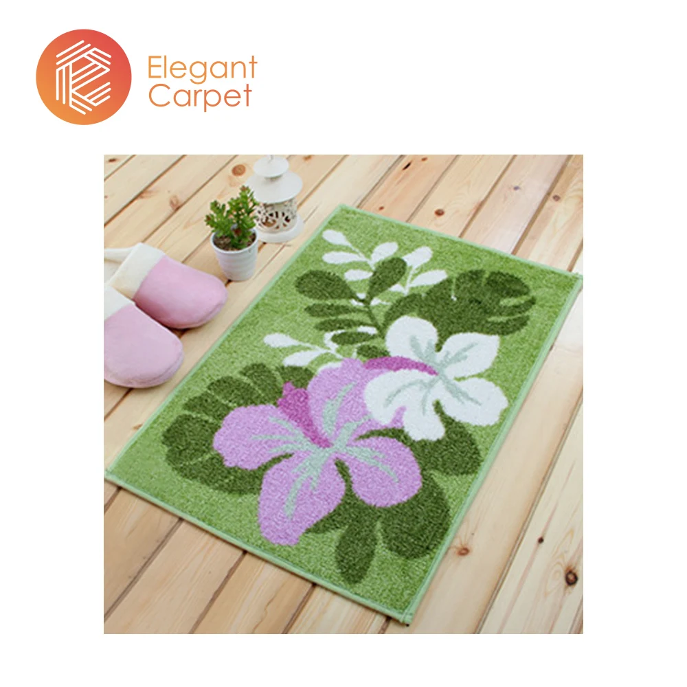 3d antislip digital nylon printed flower door floor mat
