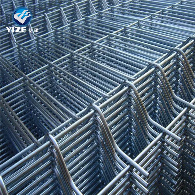 Green vinyl coated welded wire mesh fence in poland