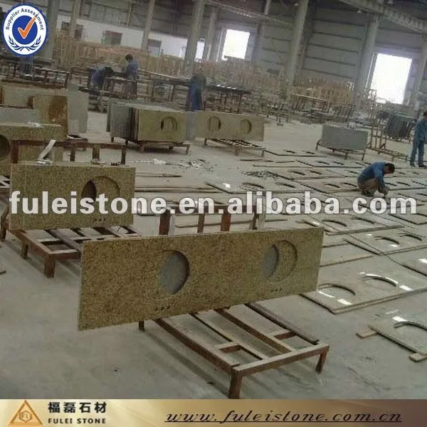 Well polished Chinese yellow natural granite tiger skin yellow granite countertop
