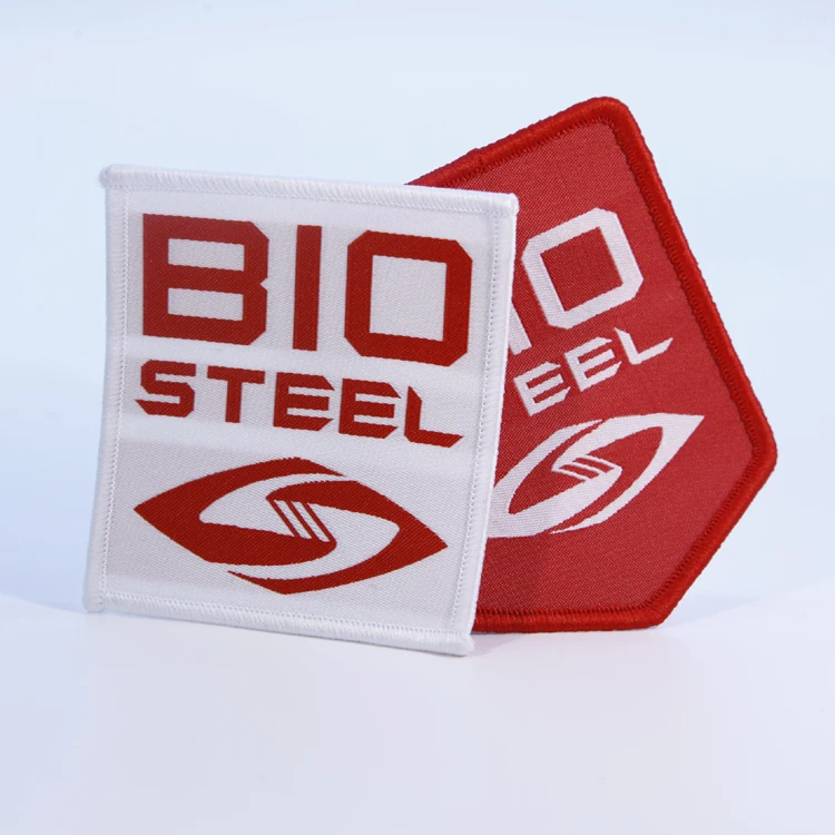 Custom Private Brand Name Logo Woven Patch Garment Woven Badge Uniform Patch Woven Badges Custom Embroidered Patches For Hats