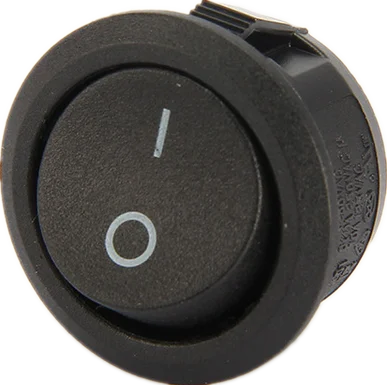
Black Round 125vac Rocker Switch With Led Light 
