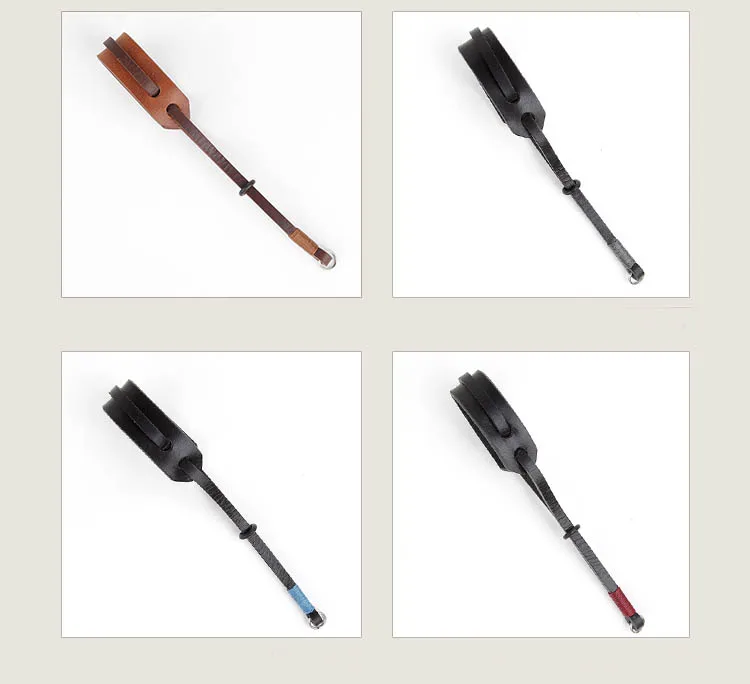 Handmade Band circular groove genuine leather wrist band DSLR camera strap