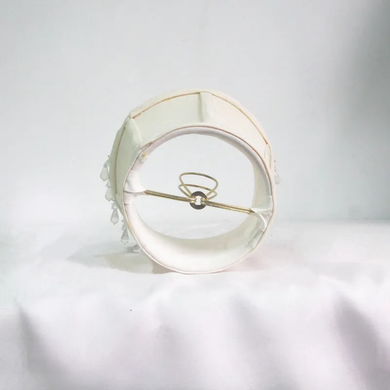 small white softback bell shape Chandelier Lamp Shades,lampshade beaded fringe