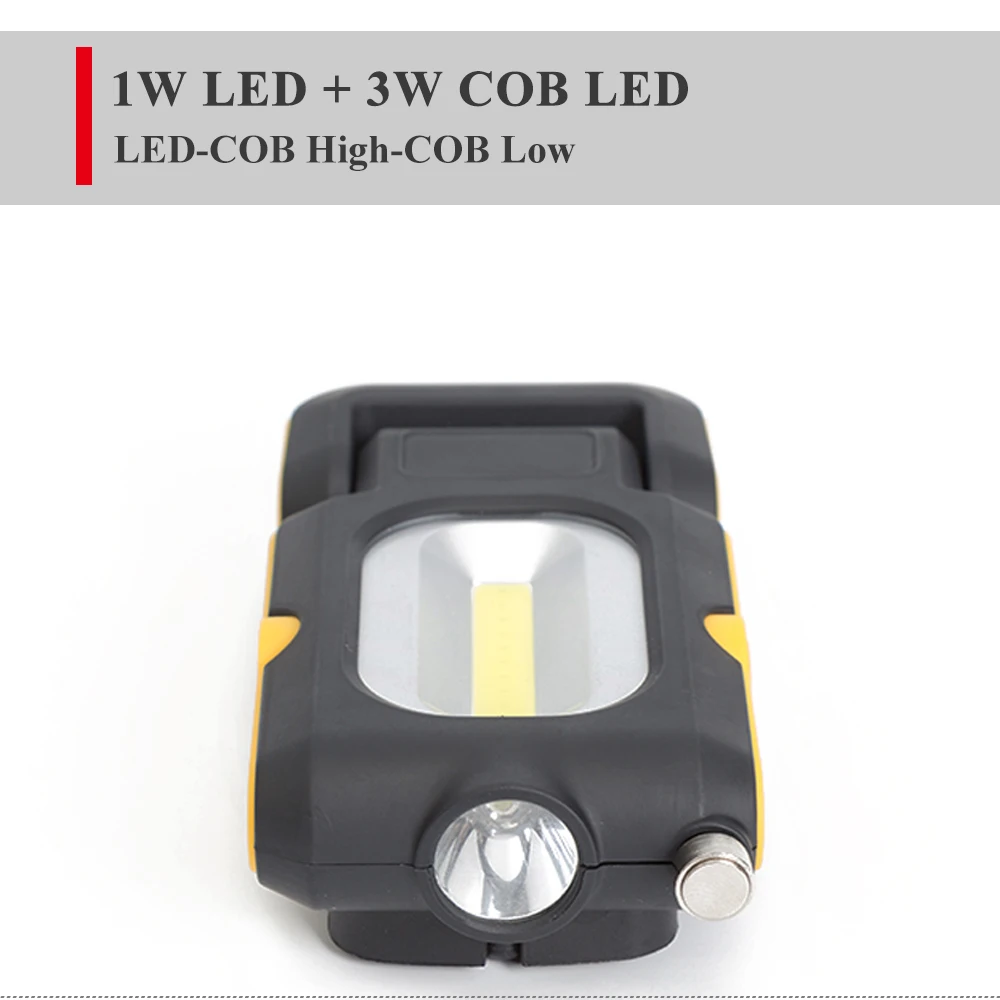 New Multi-function COB Flashlight magnetic 3 modes work lamp Portable Work Light