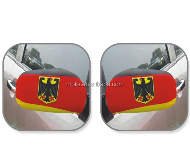 High quality Custom printing customized logo football fans side view mirror cover flag