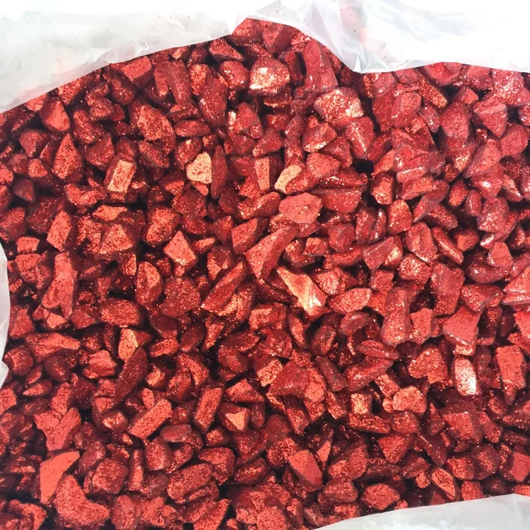 Direct from factory decorative colored crushed yellow glass chips