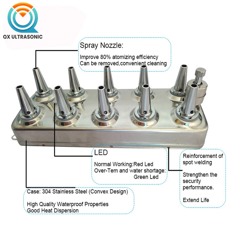 Заводская цена, 10 головок, 5500 мл, увлажнитель, распылитель, пьезоэлектрический распылитель, ультразвуковой распылитель