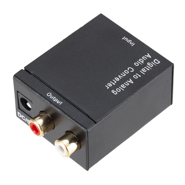 Toslink Signal Optical Coaxial Digital to Analog Audio Converter Adapter RCA L/R