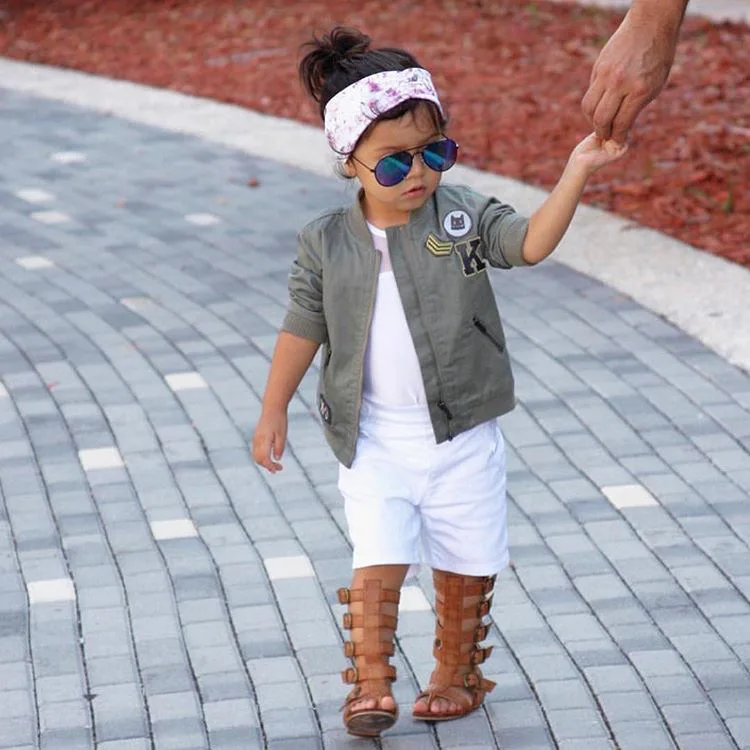 
F20529A European fashion design kids boutique clothing wholesale flying jacket children baseball uniform for boys and girls 