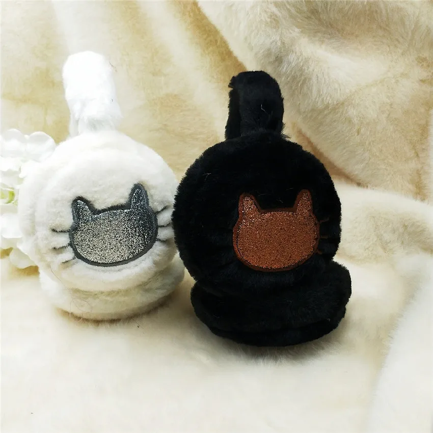 New Winter Warm Earmuffs Cute Cat Earmuffs Wholesale Girls Winter Outdoor Windproof Ear Muffs Warm