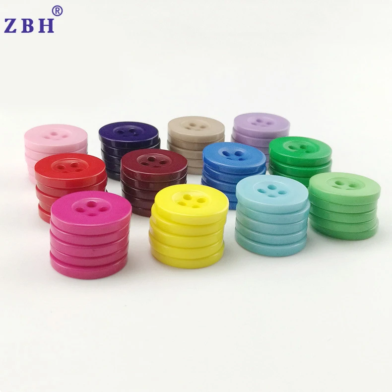 Plastic Color Resin Button Round 4-Holes Button DIY