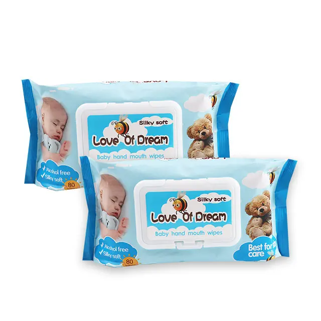 Alcohol Free Non-woven Material hand wet cleaning  wipes