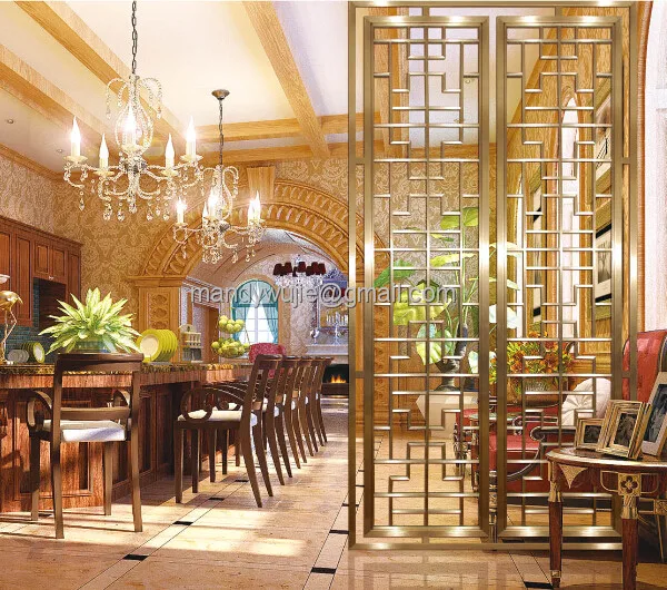 Cheap Room Divider Removable Decorative Stainless Steel Laser Cut Room Divider