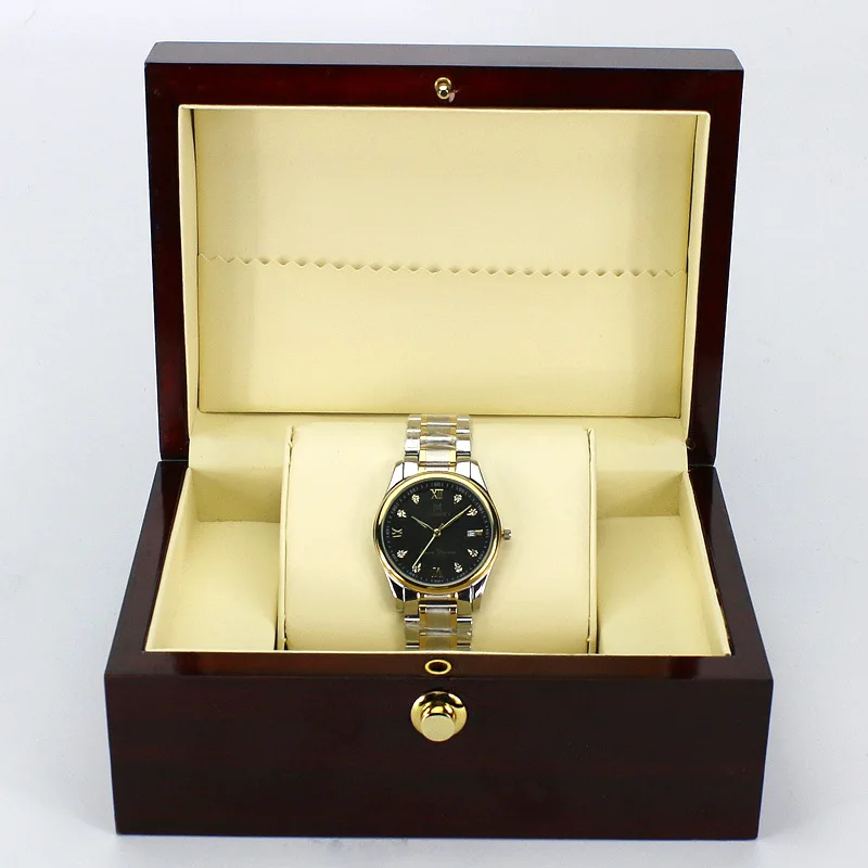 Custom Luxury Wooden Single Retail Watch Box with Low MOQ