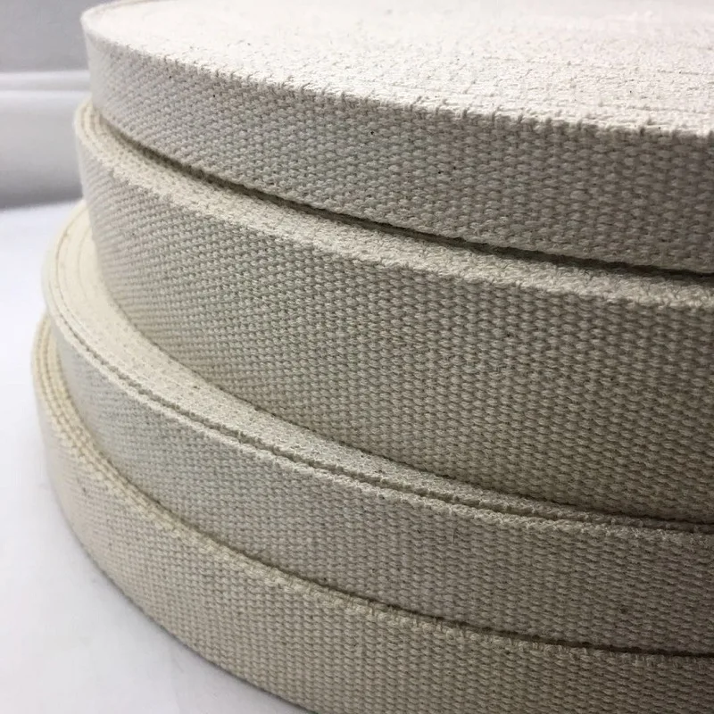 1.8mm thickness natural cotton color 100% cotton webbing,eco-friendly cotton tapes
