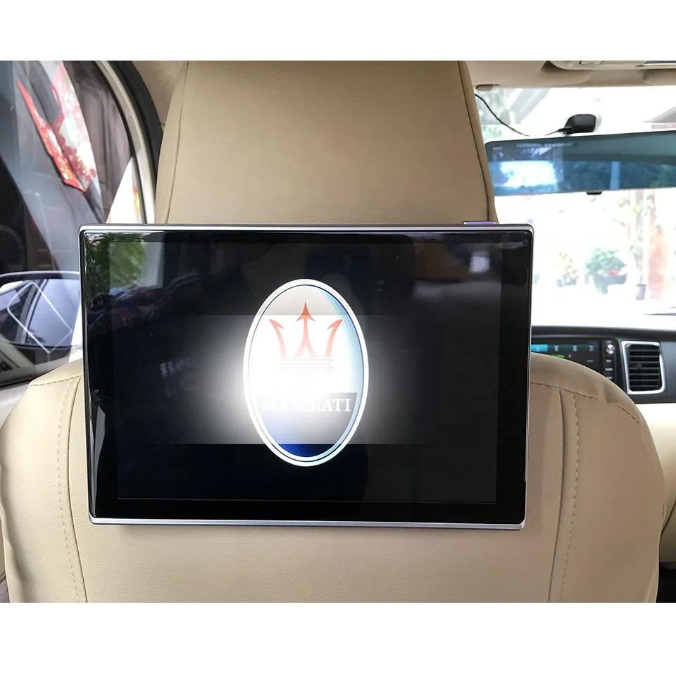 Newest IPS Car Headrest Video Player Small Android TV Monitors For Maserati Ghibli Granturismo WIFI USB TF Card DVD Display