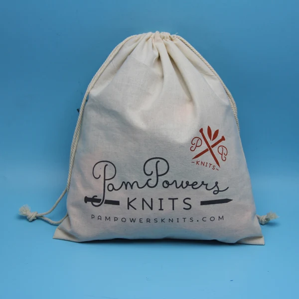 Eco friendly Organic Cotton Bag with Nylon String for Menstrual cup