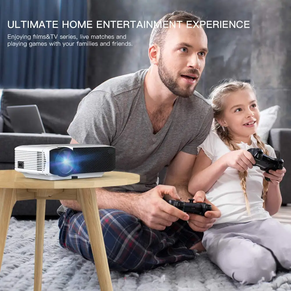 
2019 New Smart Android Projector E400H Portable Video Proyector 1080P lcd WiFi Wireless for Mobile phone Mirroring 